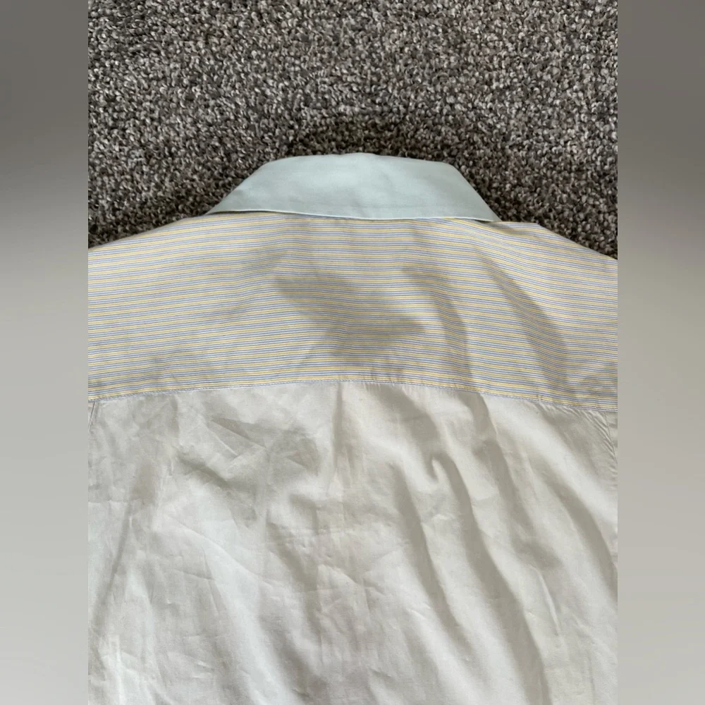 Miu Miu Mens Size Medium 42/16.5 Button Up Shirt Round Collar Cotton Cupro Blend - Picture 9 of 14